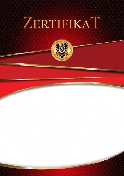 Wappen-Zertifikat-Vorlage «Höhepunkt der Feierlichkeit»
