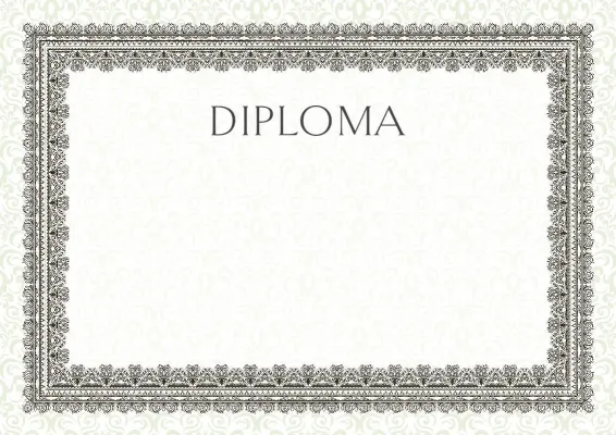 Modello di diploma solenne «Studio estivo»