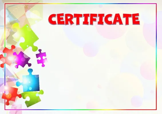 Children's Certificate Template 'Kaleidoscope of Colors'