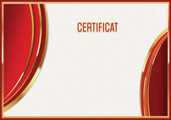 Șablon heraldic de certificat «Strălucire roșie»