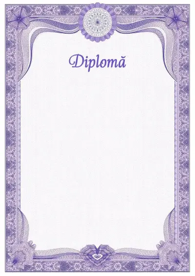 Șablon de diplomă solemnă №2