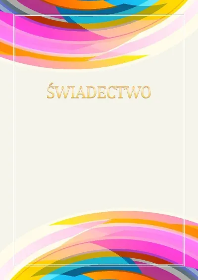 Szablon świadectwa «Impuls»