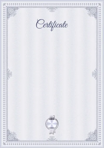 Graphite Winter certificate template