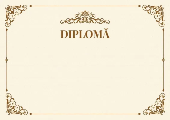 Șablon de diplomă festivă „Reper”