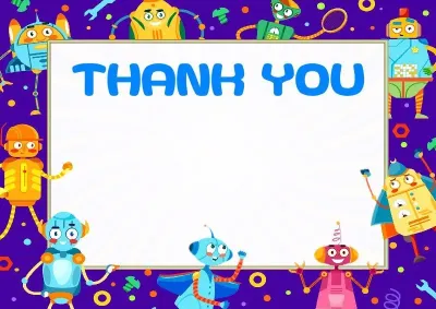 Children's letter of appreciation template 'Funny Robots'