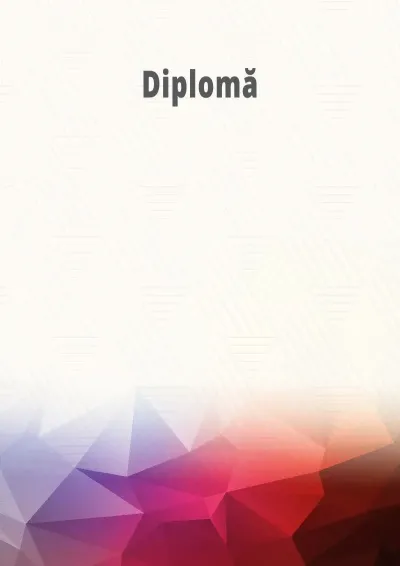 Șablon de diplomă școlară «Geometria stilului»