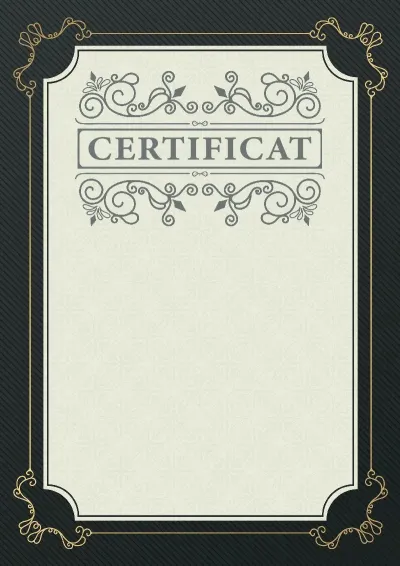 Modèle de certificat solennel «Fugue»