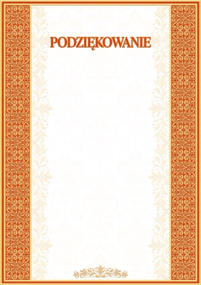 Szablon artystycznego podziękowania «Papirus»