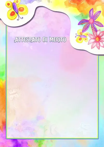Modello di attestato per bambini «Giovane artista»