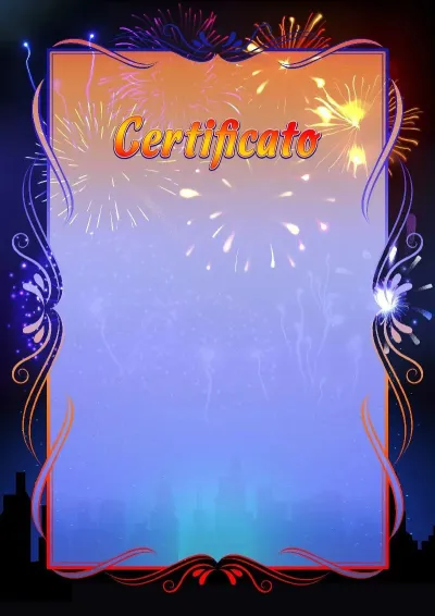 Modello artistico per certificato «Fuochi d'artificio»