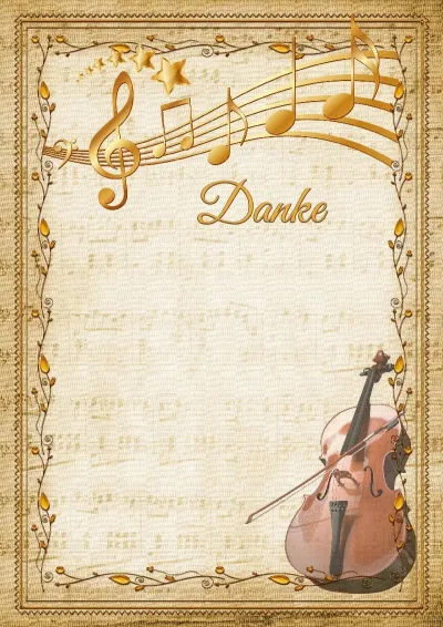 Vorlage für ein musikalisches Dankschreiben „Kontrabass“