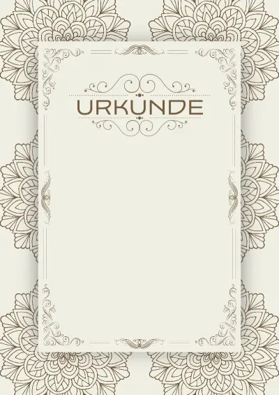 Künstlerische Urkundenvorlage „Vintage-Sommer“