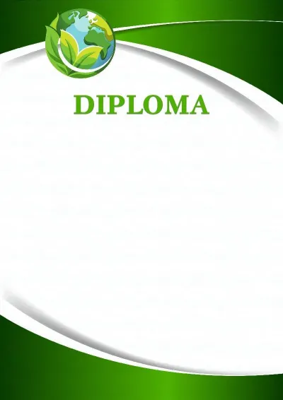 Modello di diploma «Pianeta Verde»