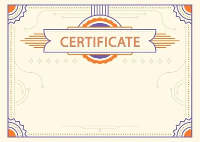 Solemn Certificate Template 'Yantar'