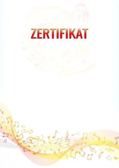 Zertifikat-Vorlage „Musikalische Welle“