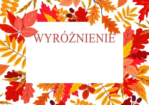 Szablon artystycznego wyróżnienia „Jesienny walc”