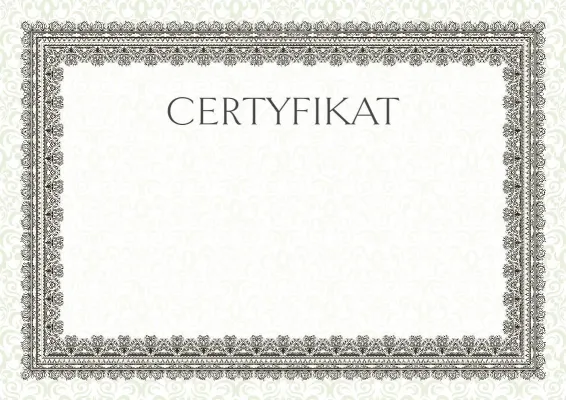 Szablon uroczystego certyfikatu «Letnia etiuda»