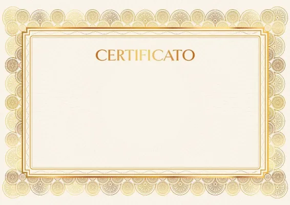 Modello di certificato «Bagliore Dorato»