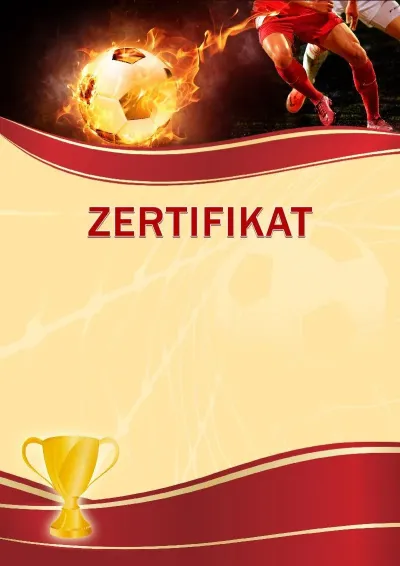 Sport-Zertifikatvorlage «Fußball»