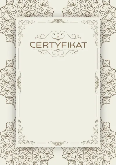 Artystyczny szablon certyfikatu «Lato w stylu vintage»