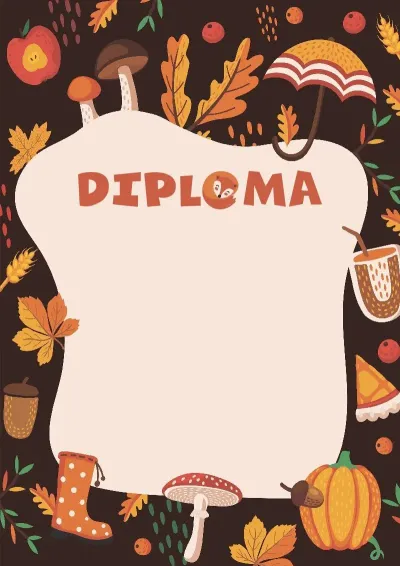 Children's Diploma Template 'Autumn Silence'