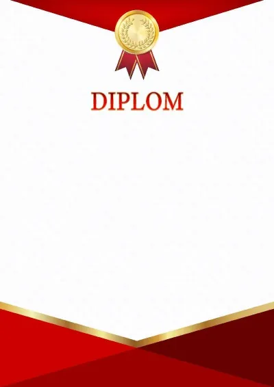 Vorlage für ein feierliches Diplom «Rot-goldener Triumph»