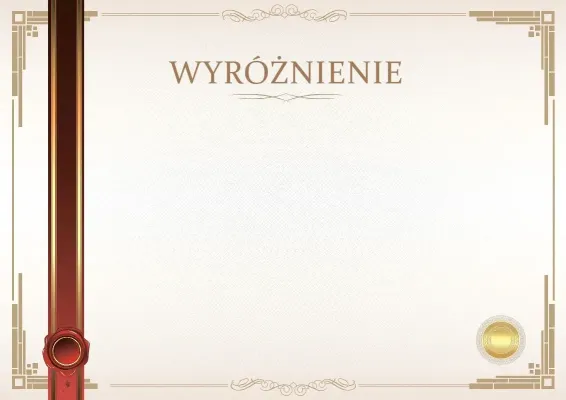 Szablon oficjalnego wyróżnienia „Uroczysty moment”