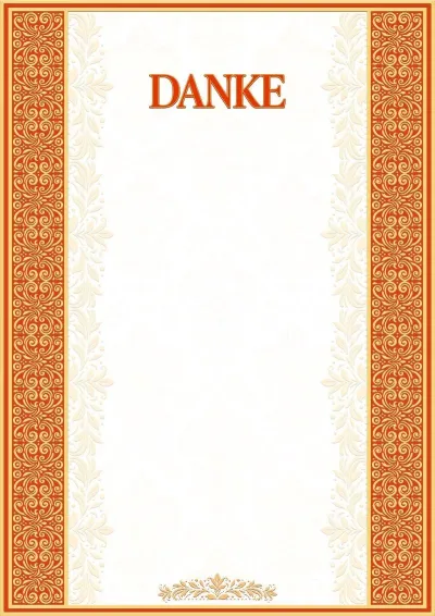 Künstlerische Dankschreiben-Vorlage «Papyrus»