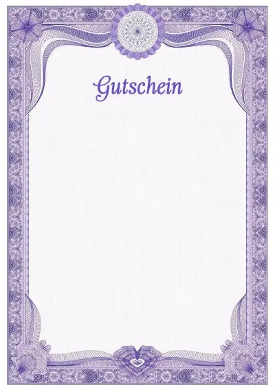 Feierliche Gutschein Vorlage Nr. 2