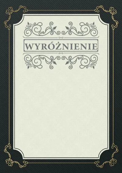 Szablon uroczystego wyróżnienia «Fuga»