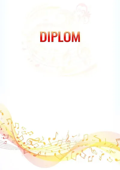 Diplom-Vorlage „Musikalische Welle“