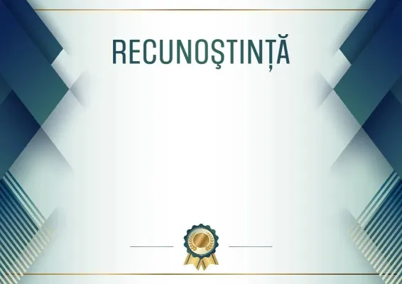 Șablon solemn pentru mulțumire „Oțel albastru”