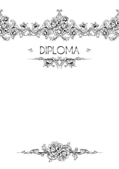 Modello di diploma artistico «Leggerezza della brezza»