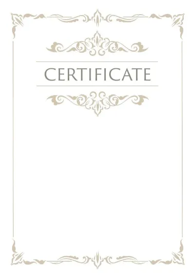 Formal Certificate Template 'Grace'