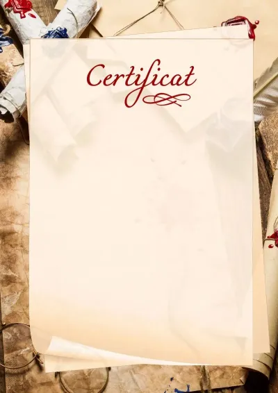 Șablon școlar de certificat «Manuscris»