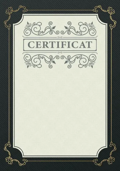 Șablon de certificat solemn „Fuga”