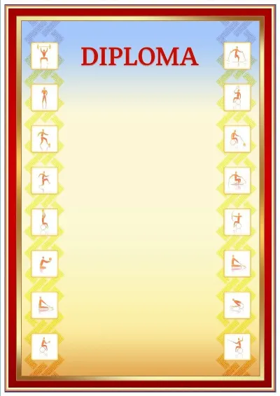 Sports diploma template 'Paralympic Time'