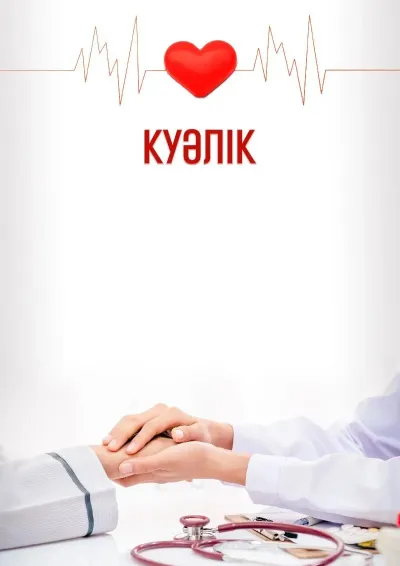 «Дәрігерге» арналған көркем куәліктің үлгісі