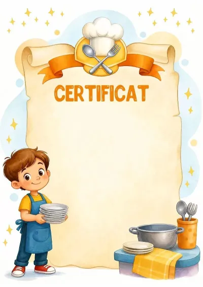 Șablon de certificat „Cel mai bun elev de serviciu”