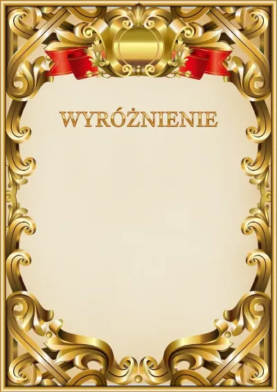 Szablon oficjalnego wyróżnienia nr 8