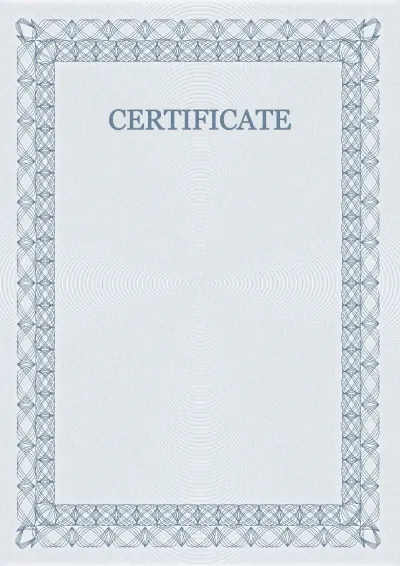 Formal certificate template №5