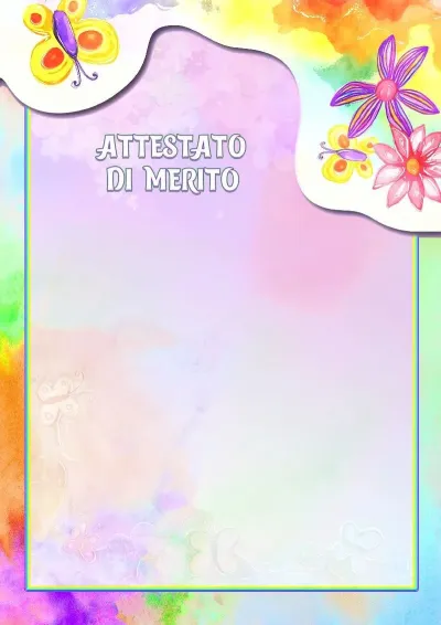 Modello di attestato per bambini «Giovane artista»
