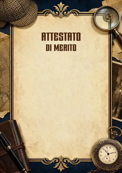 Modello di attestato «Misteri dell'Investigazione»