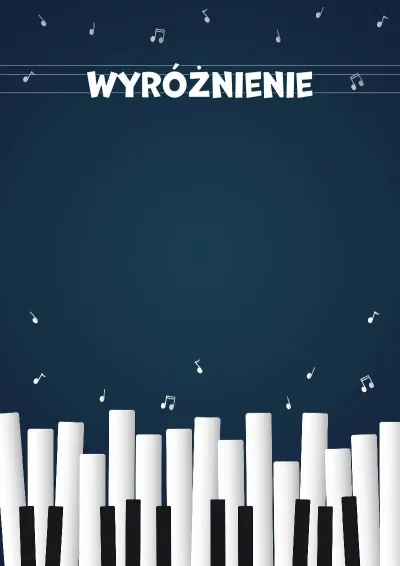 Szablon muzycznego wyróżnienia «Wesoły fortepian»