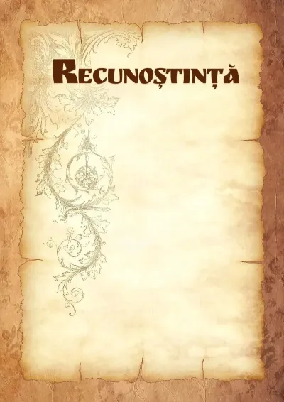 Șablon de scrisoare de mulțumire artistică „Durabilitatea pergamentului”