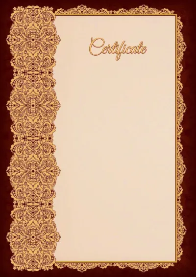 Artistic Certificate Template «Clarity of Openwork»