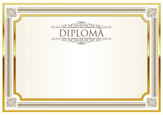 Șablon solemn de diplomă „Strălucire”