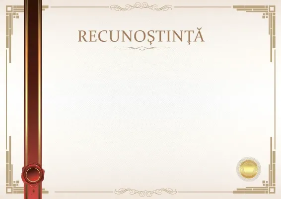 Șablon de mulțumire oficială „Moment solemn”