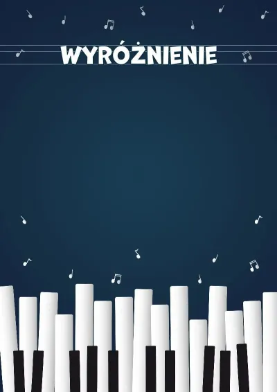 Szablon muzycznego wyróżnienia «Wesoły fortepian»