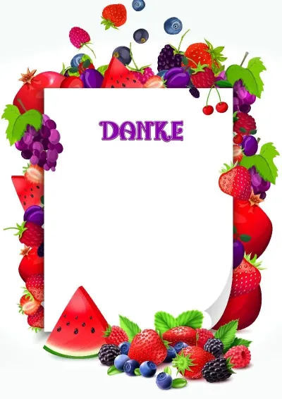 Kinder-Dankschreiben-Vorlage «Beerenmix»